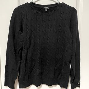 Talbots Large Petite Black Sweater